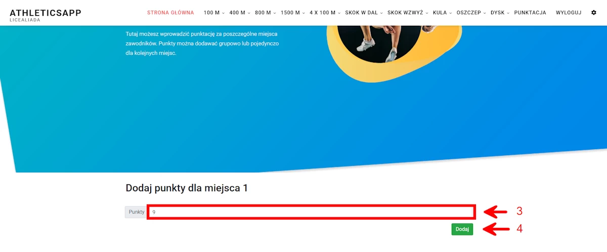 Konfiguracja punktacji pojedynczo