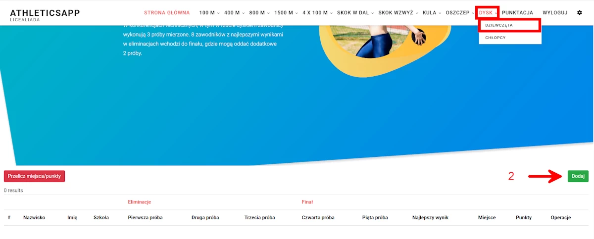 Dodawanie, edycja i usuwanie zawodników